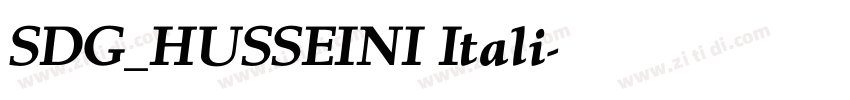SDG_HUSSEINI Itali字体转换